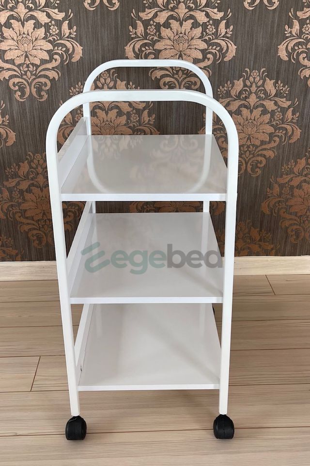 Üç Raflı Etejer - Beyaz