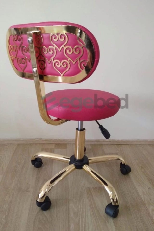 Gold Krom Ayak Uzman Taburesi-Pembe Gold