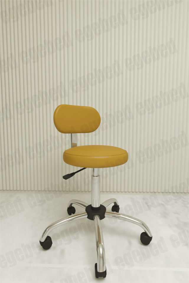 Uzman Taburesi – Krom Ayaklı (Sırt Destekli)