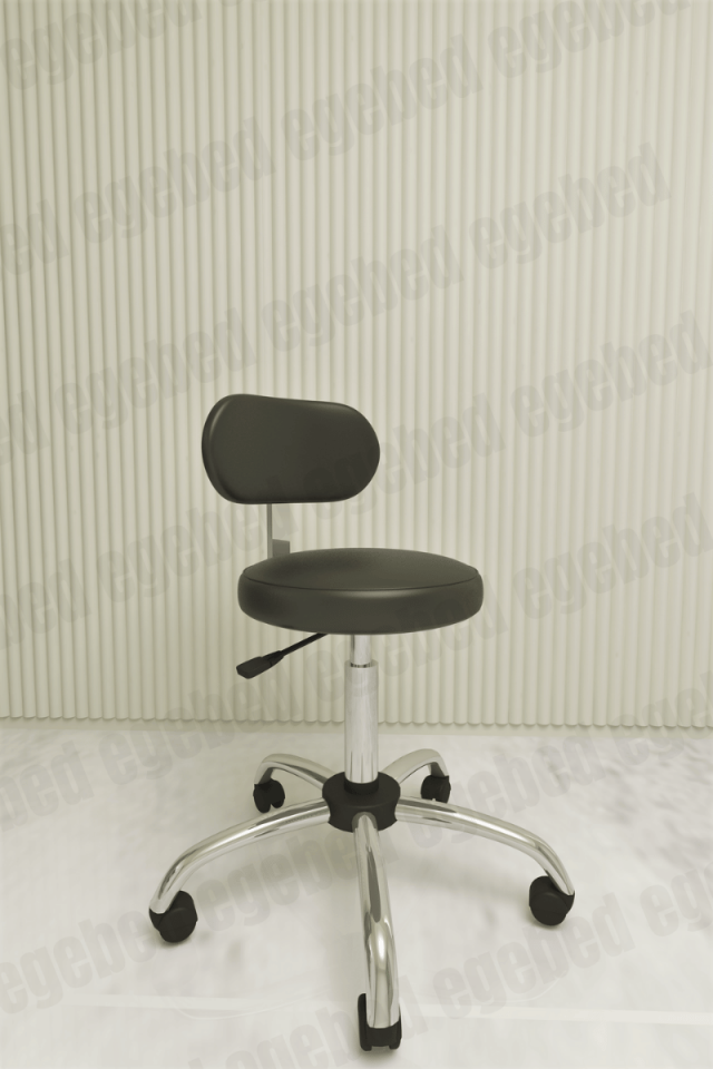 Uzman Taburesi – Krom Ayaklı (Sırt Destekli)