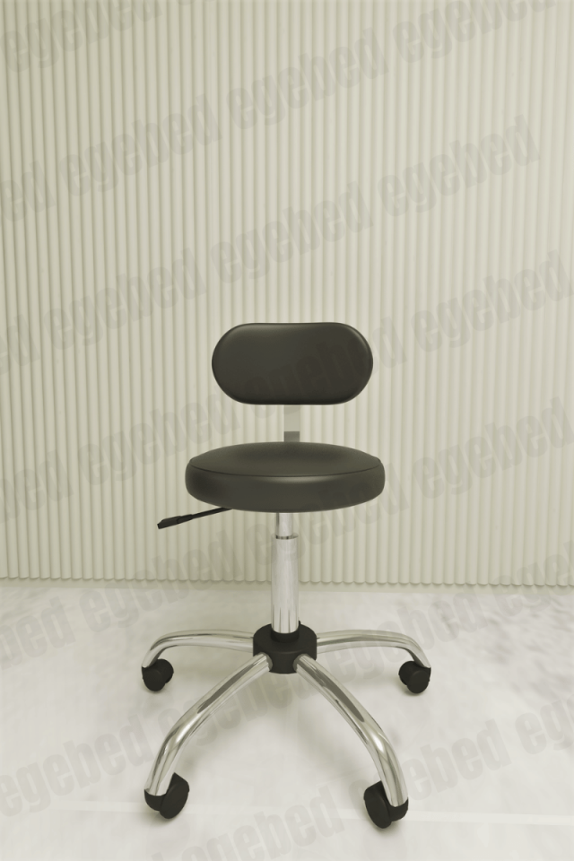 Uzman Taburesi – Krom Ayaklı (Sırt Destekli)