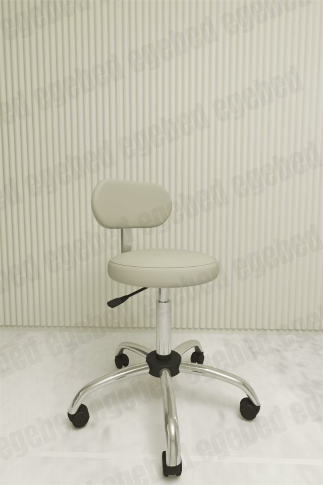 Uzman Taburesi – Krom Ayaklı (Sırt Destekli)