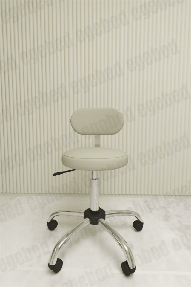 Uzman Taburesi – Krom Ayaklı (Sırt Destekli)