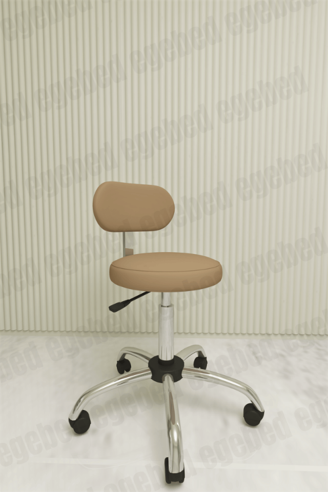 Uzman Taburesi – Krom Ayaklı (Sırt Destekli)