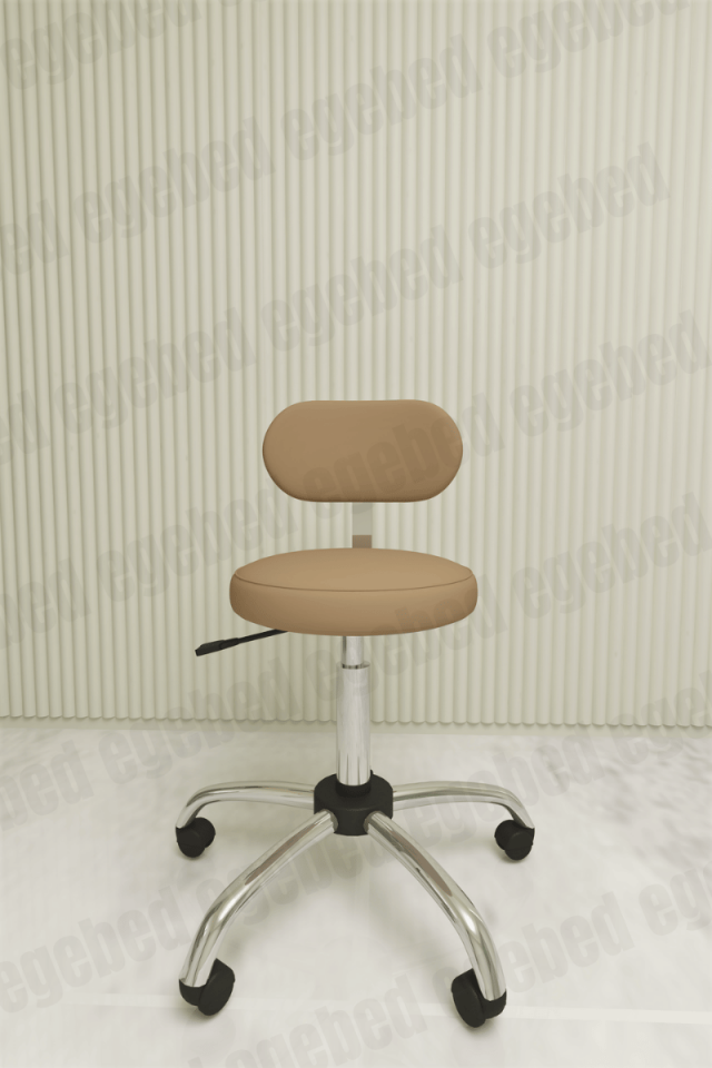 Uzman Taburesi – Krom Ayaklı (Sırt Destekli)