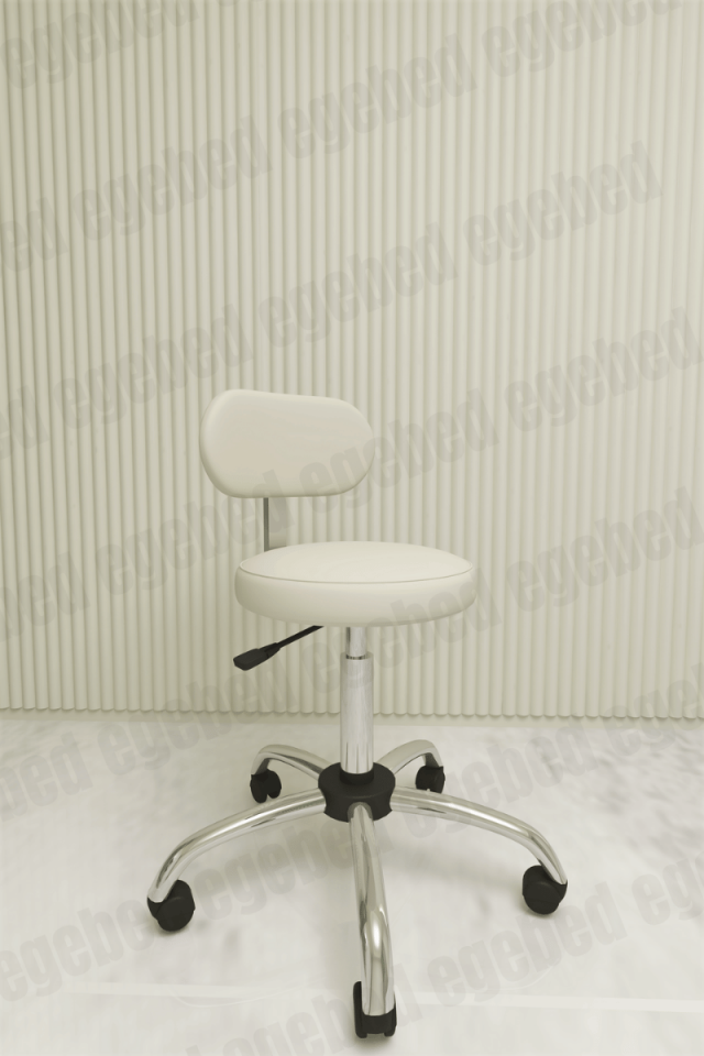 Uzman Taburesi – Krom Ayaklı (Sırt Destekli)