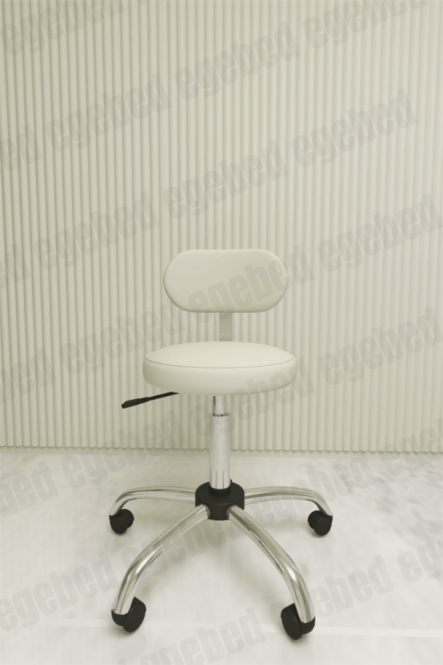 Uzman Taburesi – Krom Ayaklı (Sırt Destekli)