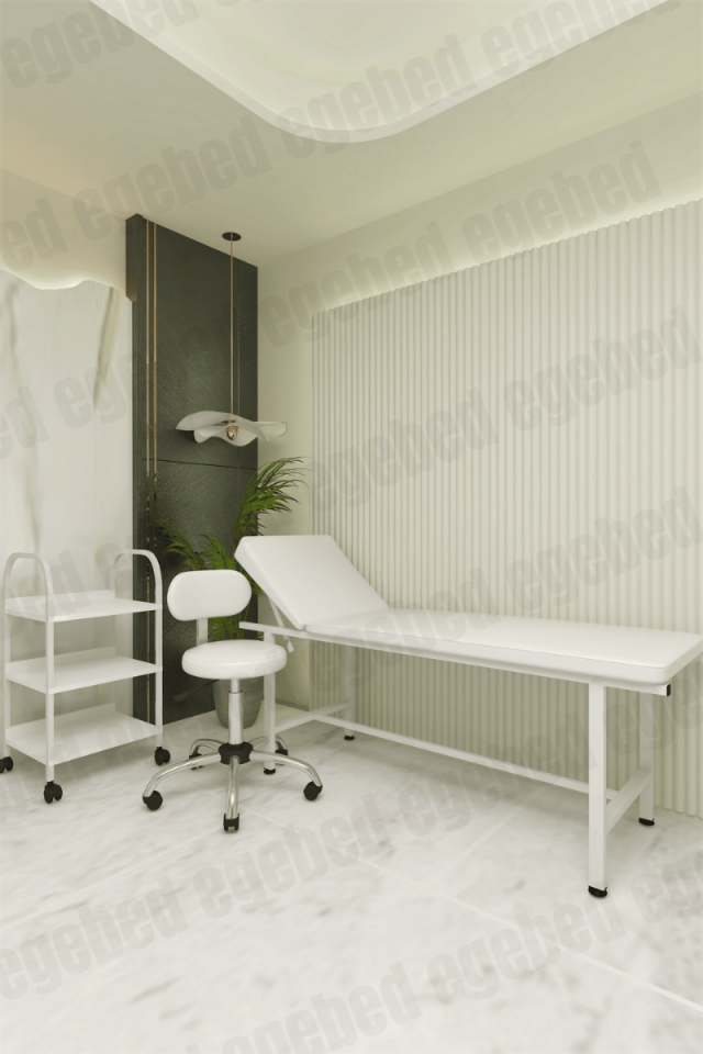 Ağda ve Muayene Yatağı Seti – Tabure ve Etejerli