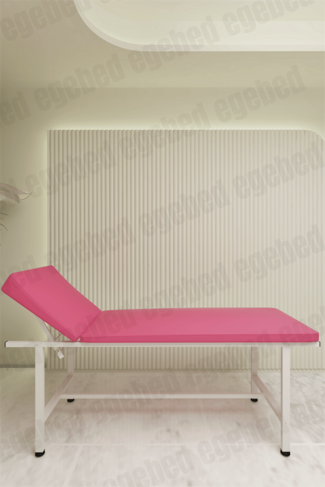 Manuel Ayarlanabilir Muayene Yatağı– Ağda & Hasta Sedyesi 22 Pembe