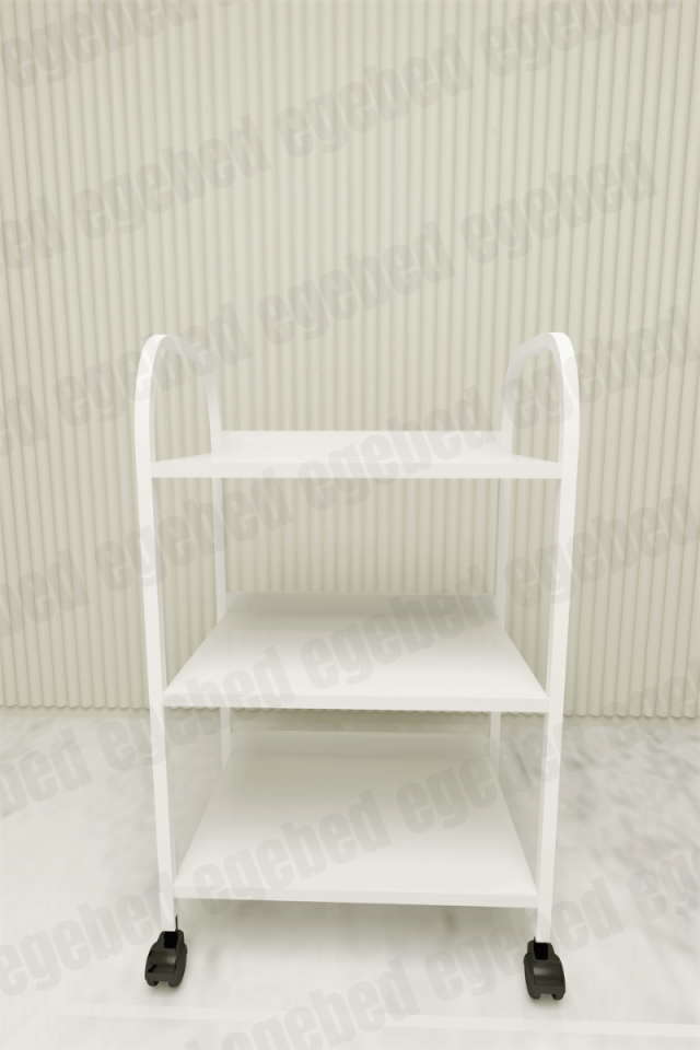 Üç Raflı Etejer Beyaz Etejer