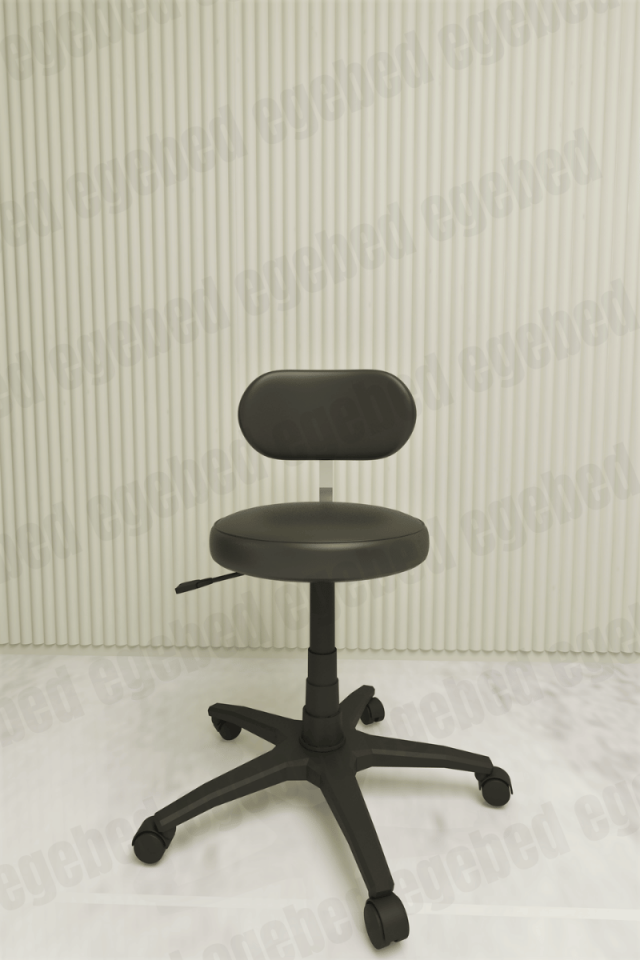 Gold Cilt Bakım Yatağı Seti – Plastik Ayaklı Tabure ve Gold Detaylı Tek Çekmeceli Etejer (Azerbaycan Model)