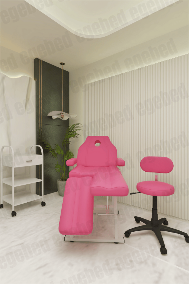 Pembe Tek Çekmeceli Oynar Ayak Set