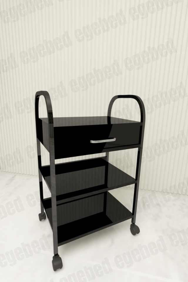 Tek Çekmeceli Etejer - Siyah