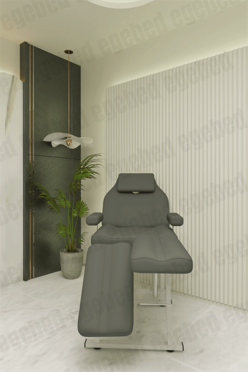 Gri Oynar Ayaklı Cilt Bakım Yatağı