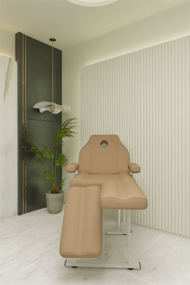 Kahverengi Oynar Ayaklı Cilt Bakım Yatağı