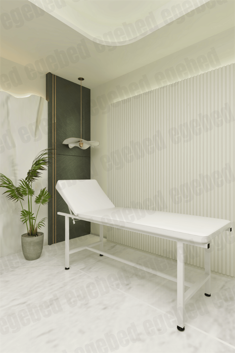 Beyaz- Muayene Masası-Ağda Yatağı-Hasta Sedyesi